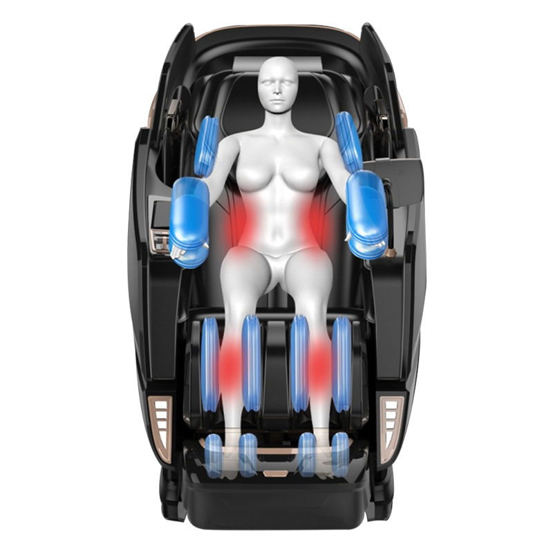 Body massage machine equipped with heating and airbag technology