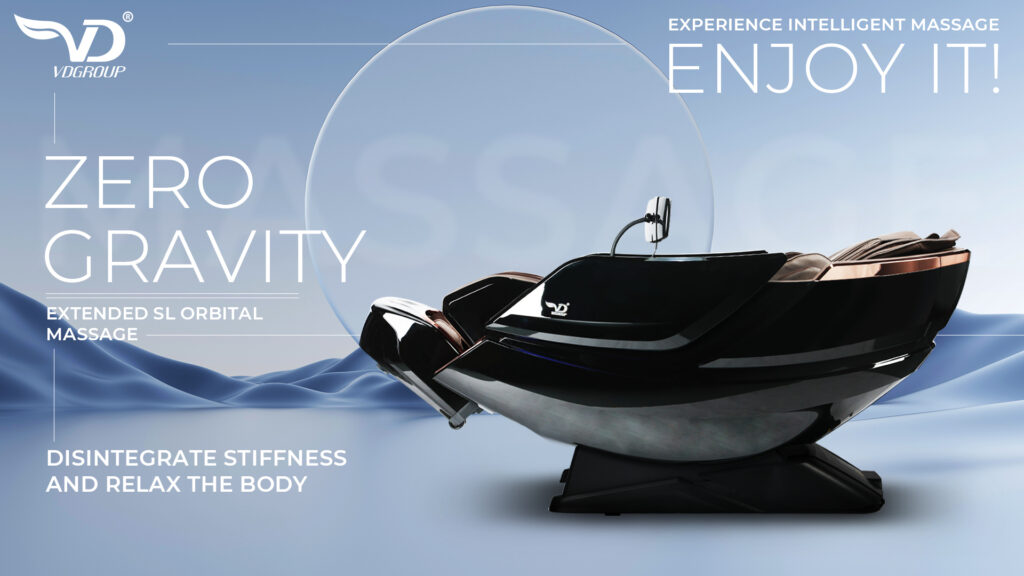 Body massage machine with zero-gravity position for ultimate comfort