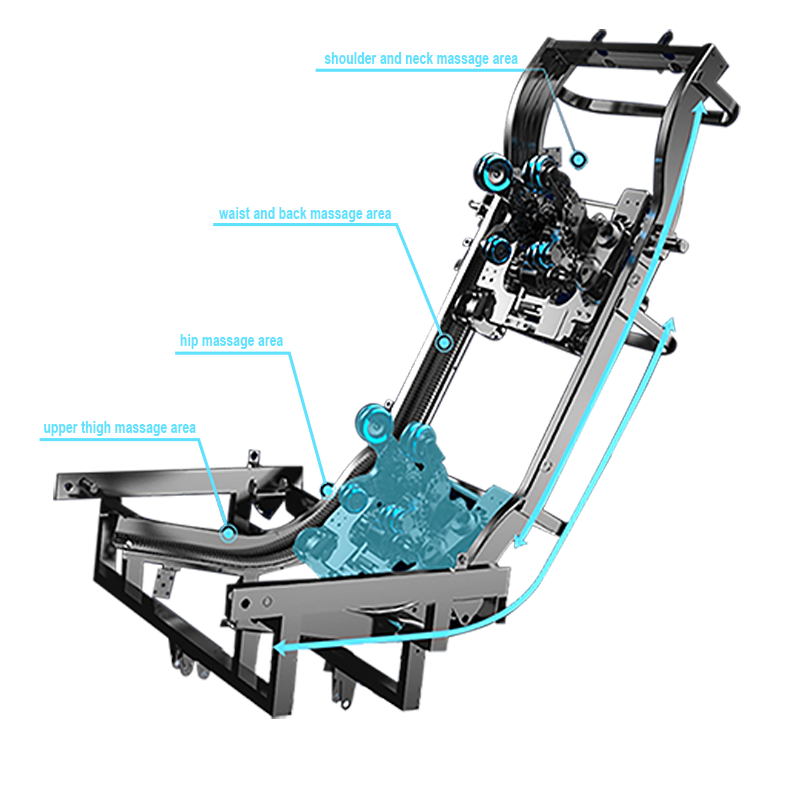 Massage chair with 4D massage track system