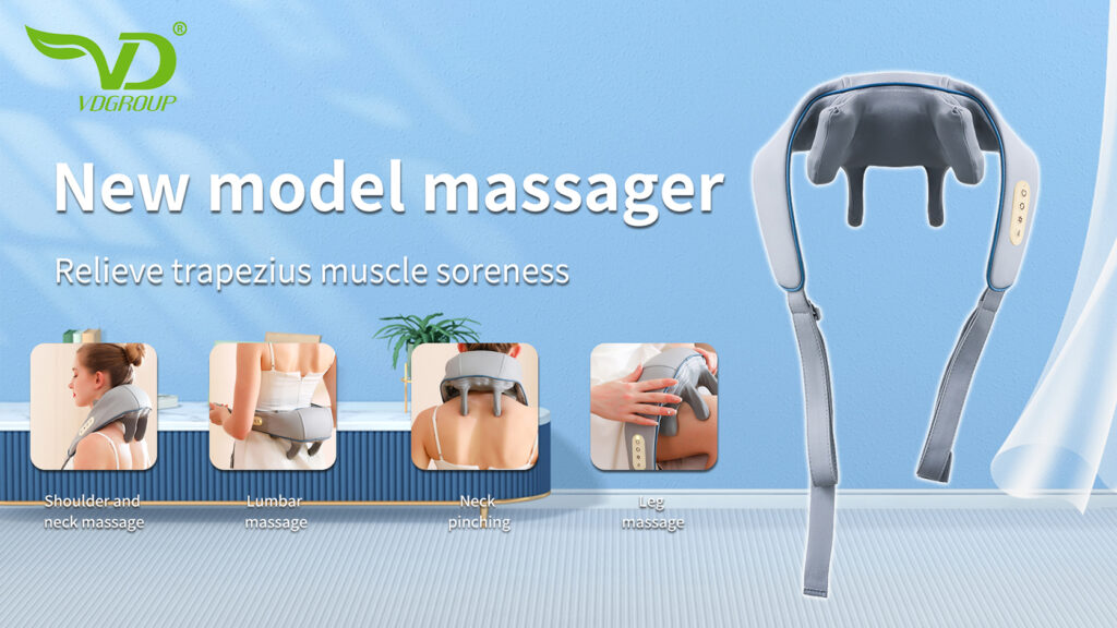 Deep Tissue Neck Massager showcasing ergonomic design and versatility for use on various body parts.