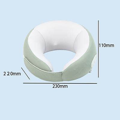 Measurement chart of the massage pillow, displaying its dimensions for precise sizing and fit.